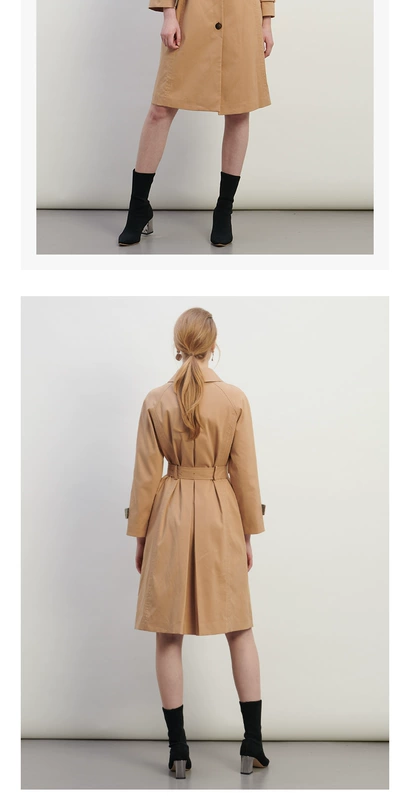 Áo sơ mi nữ cổ vuông dài trench coat nữ phiên bản Hàn Quốc của áo khoác nữ lười rộng rãi sang trọng PRJT84951M - Trench Coat