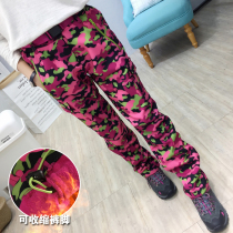 Outdoor thick plus velvet soft shell assault pants women waterproof breathable slim camouflage warm ski hiking pants winter size