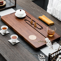 Whole heavy bamboo tea tray drainage large tea home kung fu tea set tray bamboo rectangular simple tea table