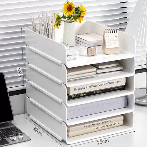 Настольный стеллаж для хранения a4, стеллаж для хранения данных, многослойный органайзер для файлов, рама, ящик для хранения, стеллаж для хранения, вертикальный, прозрачный, утолщенный