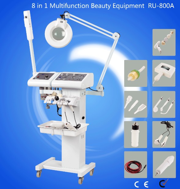 Special offer 8-in-1 robot multifunctional beauty instrument, ultrasonic, electrotherapy, thermal spray, ultraviolet skin detection
