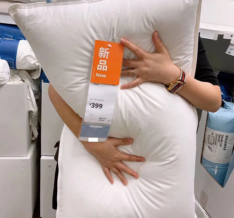 Don't miss the good pillow factory Yuan goods duck down + duck feather down pillow white single pillow