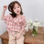 Áo sơ mi nữ bé 2019 hè mới Áo sơ mi trẻ em phiên bản Hàn Quốc của áo sơ mi nữ ngoại quốc - Áo sơ mi sơ mi họa tiết cho bé gái