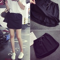 Fat mm large size womens shorts womens fat sister 2020 summer Korean version casual hot pants skirt base wide leg pants