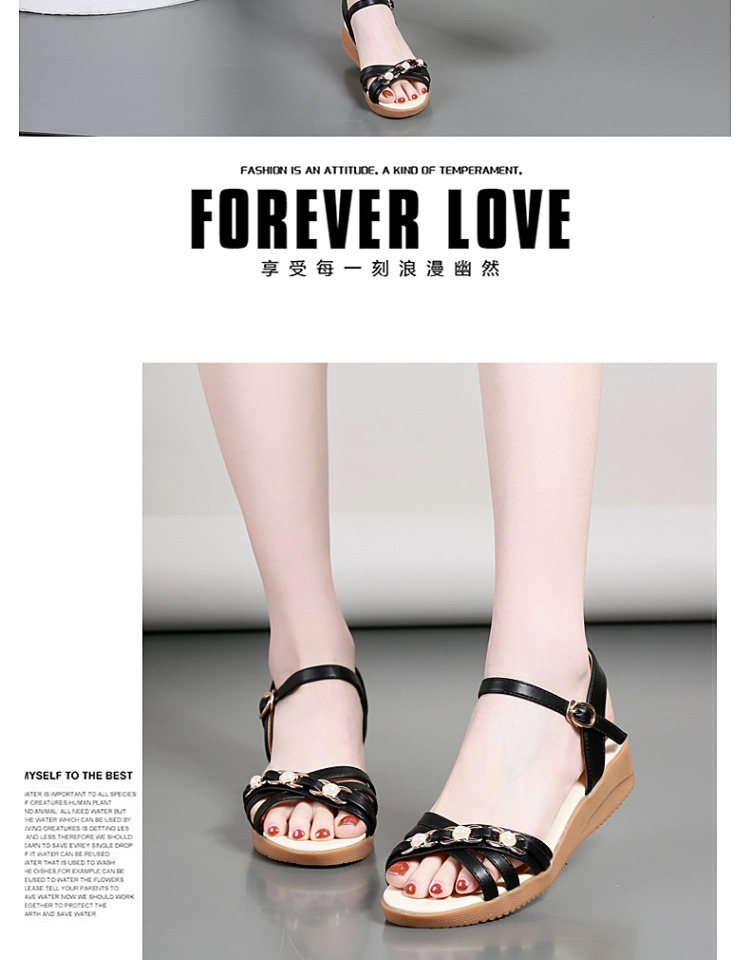 Giày sandal đế bệt đế mềm đế mềm mùa hè mới dành cho bà bầu bình thường sandal nữ