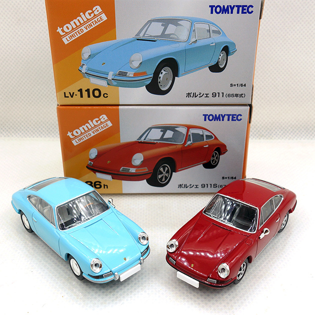 In Stock in September: Tomytec Tomica Tlv Lv86H/110C Porsche 911 Alloy Model Car