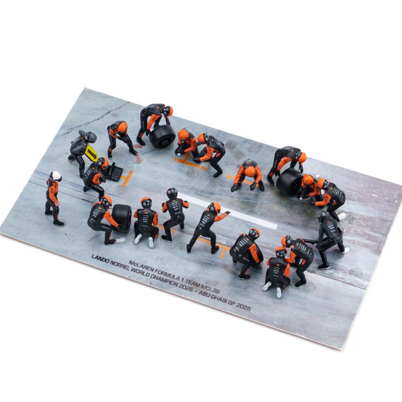 Miniature 1:64 Pit Maintenance Station Figure Set Mclaren Mcl39 Abu Dhabi 2025 Miniature 1:64 Pit Maintenance Station Figure Set Mclaren Mcl39 Abu Dhabi 2025