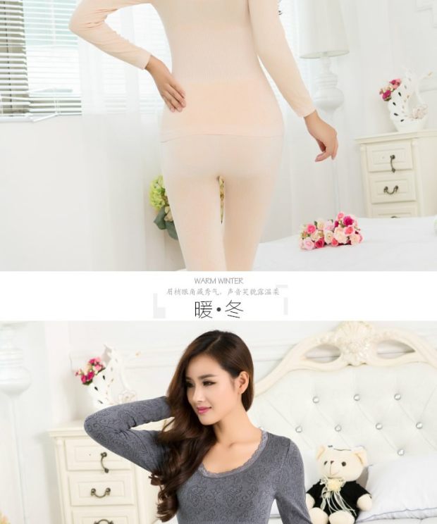 2018 nữ Modal body định hình cơ thể đồ lót mùa thu quần dài áo len cotton đáy quần học sinh ấm áp set đồ mùa đông quần áo giữ nhiệt nam lót nhung