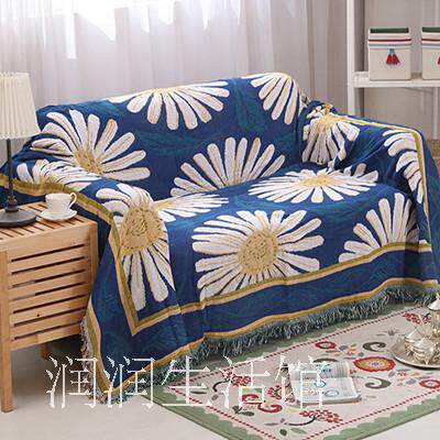 Sofa Towels Full Cover Cloth Art Spring Summer Cotton Thread Blanket Cover Blanket Dust Cover Chair Cushion Non-slip Sofa Cushion Sofa Cushion