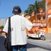 Mùa hè nam mới in gió gió Áo thun rộng tay ngắn tay đôi hoang dã Quần áo phiên bản Hàn Quốc xu hướng nửa tay áo nam Áo khoác đôi