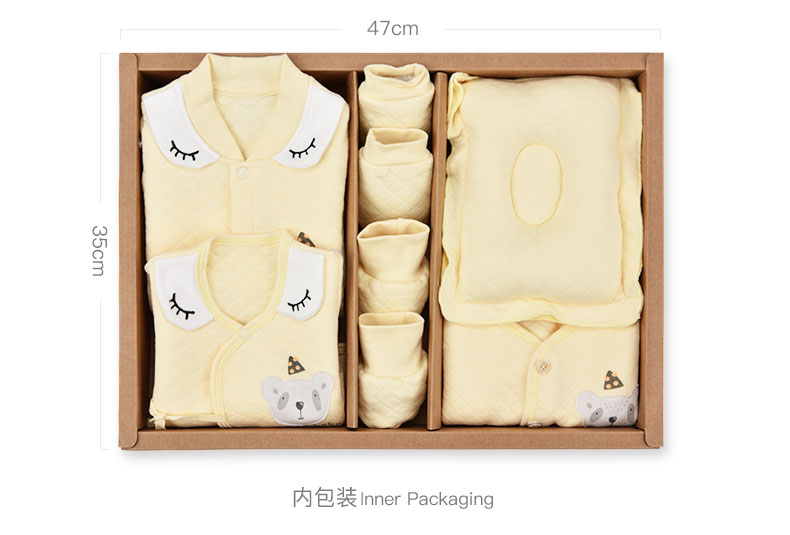 Trẻ sơ sinh sơ sinh ấm đồ lót hộp quà mùa thu và mùa đông cotton quần áo phù hợp với trẻ sơ sinh set quà công chúa cho bé gái