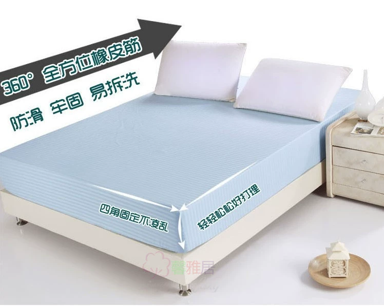 doanh nghiệp giường bông tinh khiết bedspread bông satin sọc đơn Li đôi giường nệm bụi che bảo vệ một mảnh Li - Trang bị Covers