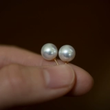 Ночник, белые универсальные серьги из жемчуга, золото 750 пробы