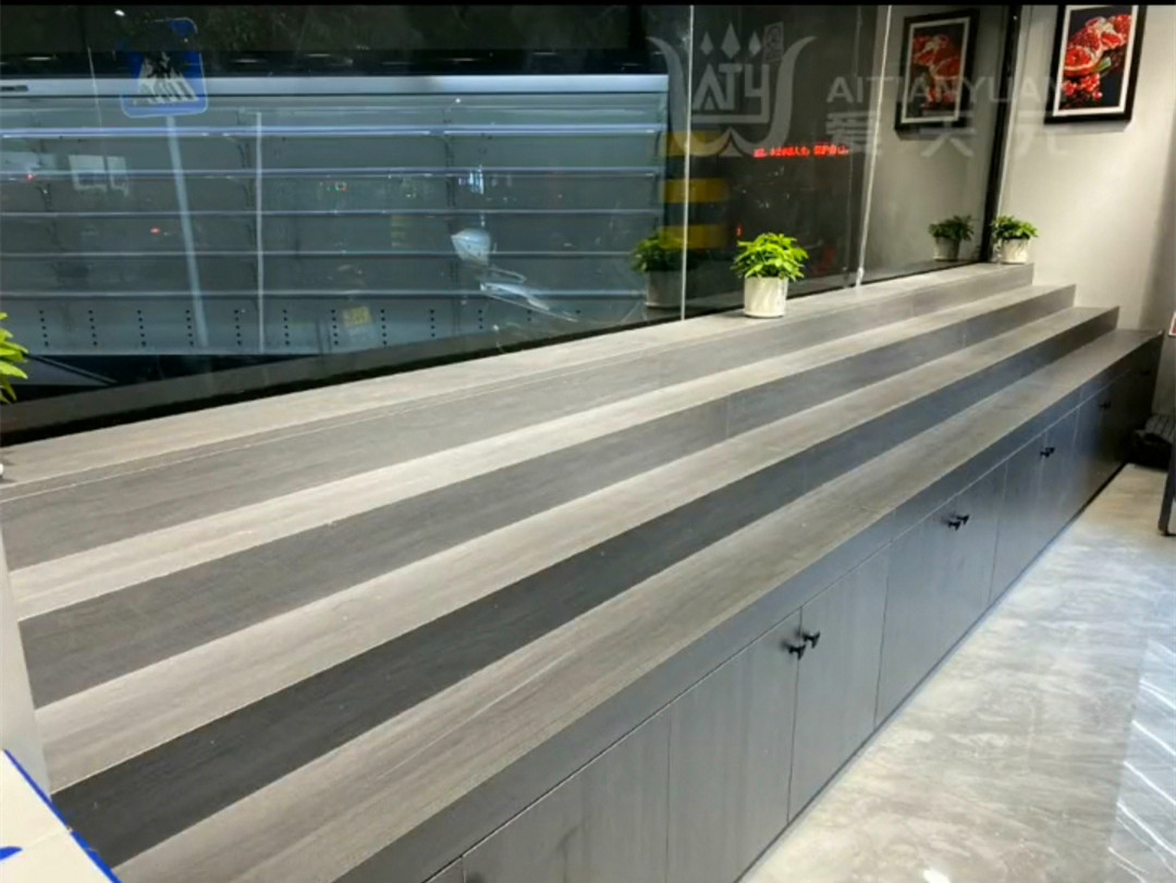 Custom supermarket commercial fruit and vegetable snack shop shelf display stand creative multi-layer promotional display stand shelf