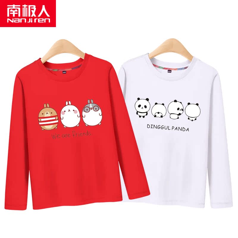 Nam Cực cô gái t-shirt dài tay cá tính hợp thời trang cotton mùa hè váy cô gái mỏng đầu chạm đáy.