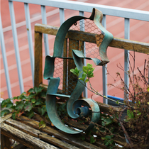 Foreign trade solitary groceries-American country vintage old iron mesh decoration ornaments seahorse wall storage