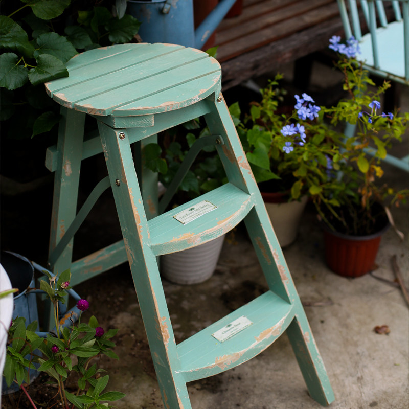 New Foreign Trade Grocery - French Horticulture Retro made old mint green solid wood folding flower frame garden fresh floral table