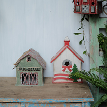 Foreign trade solitary groceries-French Fresh fir house shape Birdcage ornaments garden cafe balcony decoration