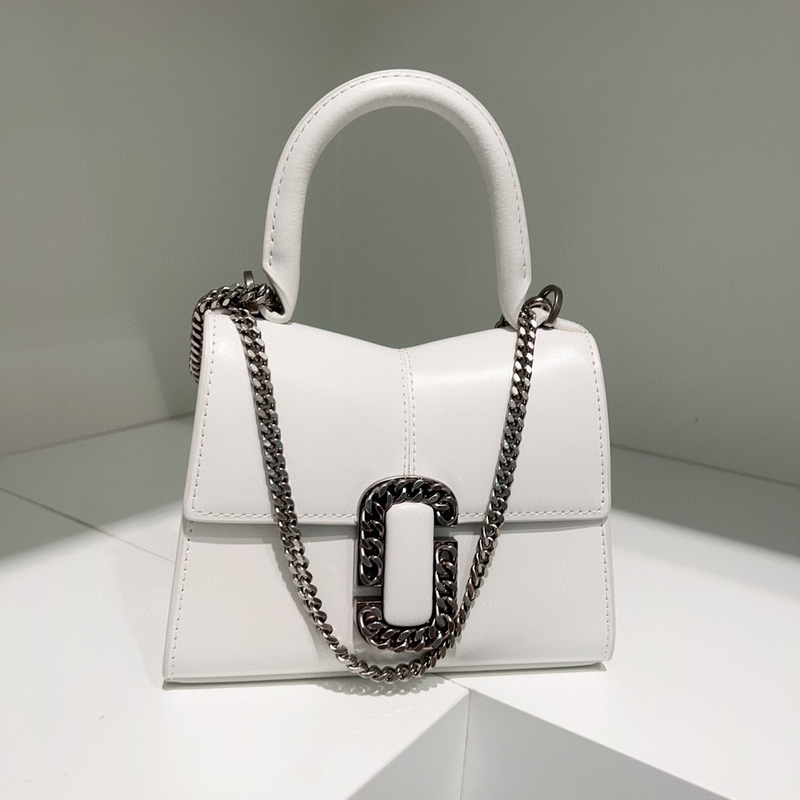 Ponyu Canada Purchasing Agent for Marc Jacobs/Mj: Official Store Hourglass Bag, Leather Handbag with Flap, Crossbody Bag