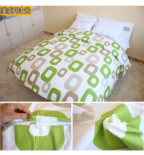 Cotton twill quilt cover đơn mảnh đôi sinh viên 1,5m giường 1,8 m phim hoạt hình dải bông duy nhất chăn chăn cotton