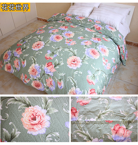 Cotton twill quilt cover đơn mảnh đôi sinh viên 1,5m giường 1,8 m phim hoạt hình dải bông duy nhất chăn chăn cotton