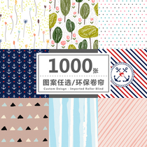 Korean-style imported custom lifting Venetian blinds cartoon bedroom kitchen hand-drawn curtains