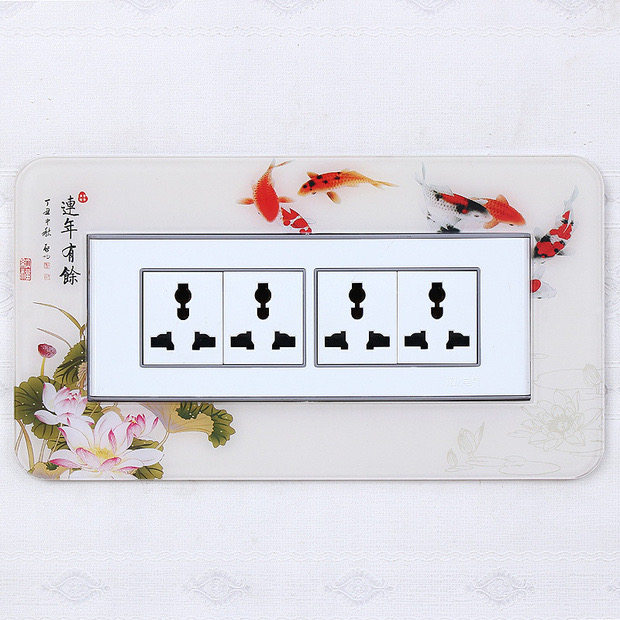 Switch patch acrylic upscale switch patch adhesive switch protective sleeve modern home living room switch patch socket protective sleeve