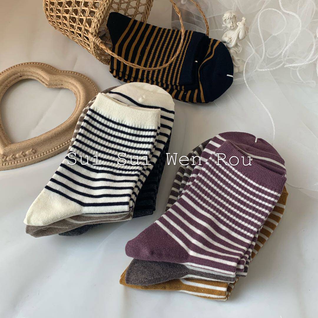 Years old, gentle, daily, striped socks, children, tide stripe control girl, remember to buy it