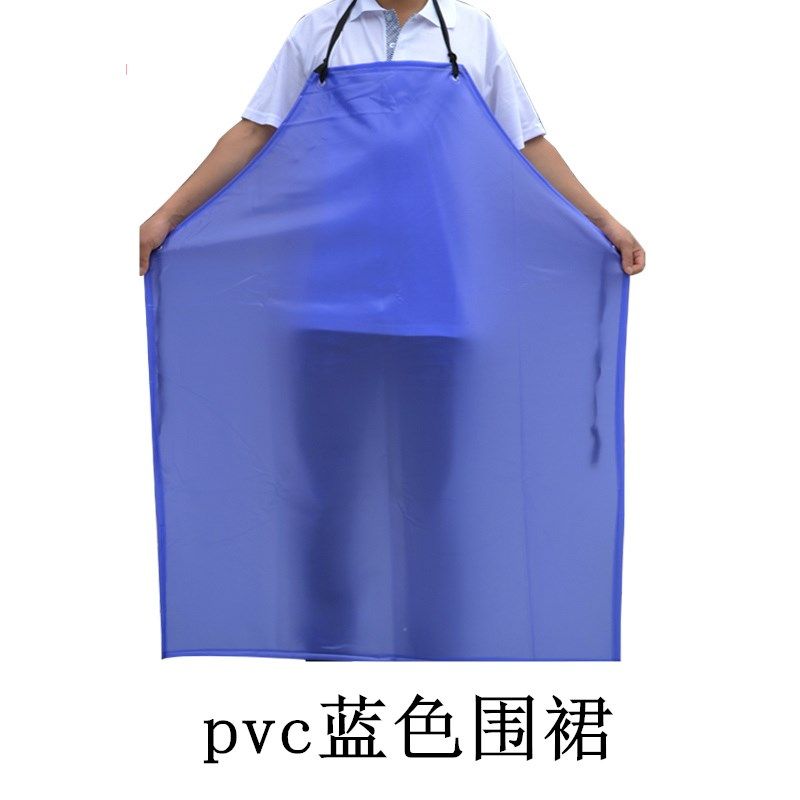PVC home waterproof sleeve long version sleeve chef apron hanging neck apron kitchen dining room hotel apron