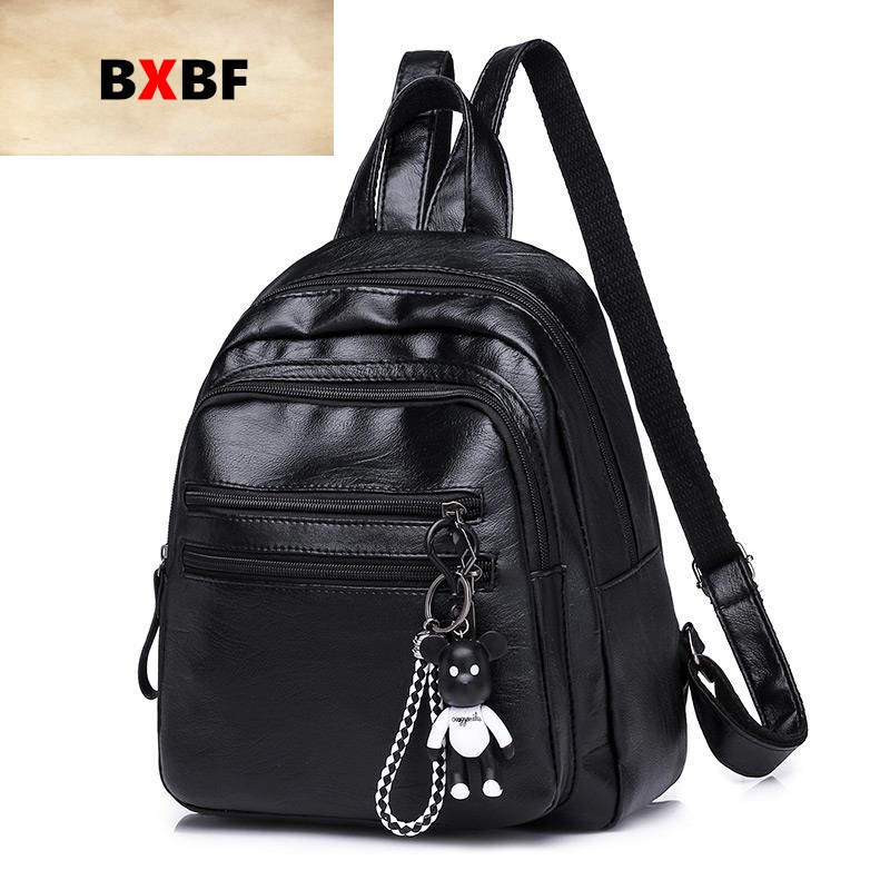 BXBF DELIVERY SMALL BEAR HANDBAG DOUBLE SHOULDER BAG WOMAN 2022 LADY DOUBLE SHOULDER BAG NEW GENUINE LEATHER TEXTURE SOFT LEATHER BAG WOMAN BOOK