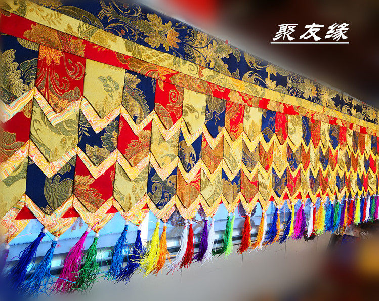 Tibetan anti - collision wall with the veil temple decoration products home Buddhall layout the table around Puma 46 cm wide 5 m