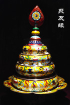 For the Buddhist Church Supplies Jingtai Blue Polished Manza Disc Brass Wire Manza with trays (large number)