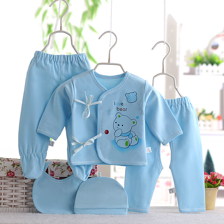 quần áo trẻ em sơ sinh cotton mùa hè 0-3 tháng bé mỏng đầu tiên sinh ra tập hợp đầy đủ-moon nam và bé nữ.