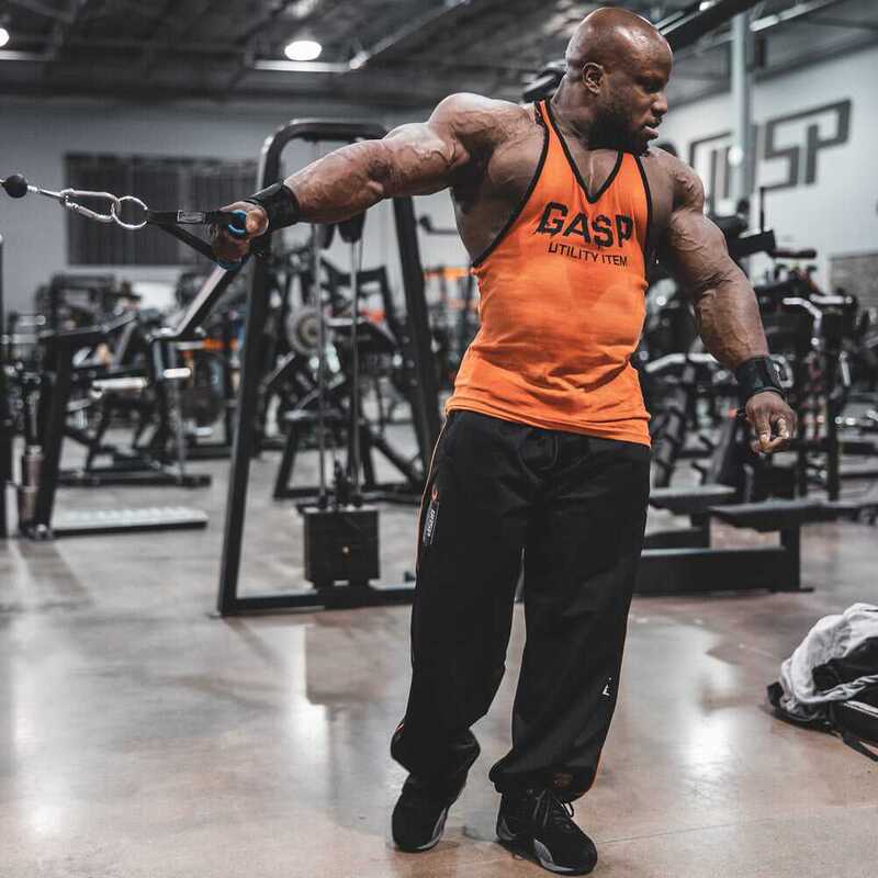 Gasp Ribbed Tank Top, Slim Fit, Body-Shaping, Fitness, Sports Training, European Size, Stretch Cotton, Sleeveless, Thin Straps