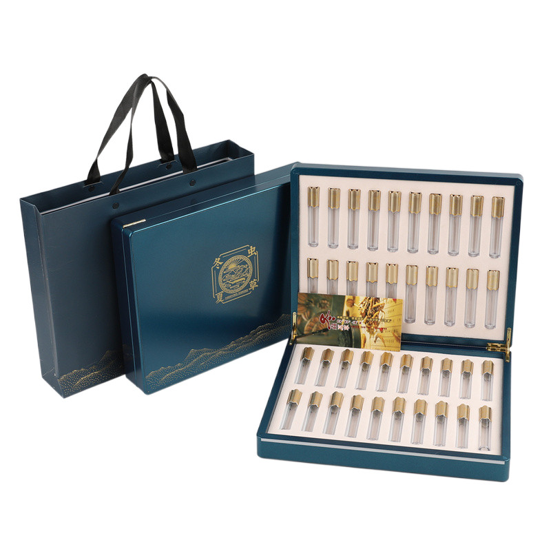 New Cordyceps Box Empty Box 10 Tubes 20 Tubes 30 Tubes 40 Tubes Nagqu Cordyceps Gift Box Wooden Box