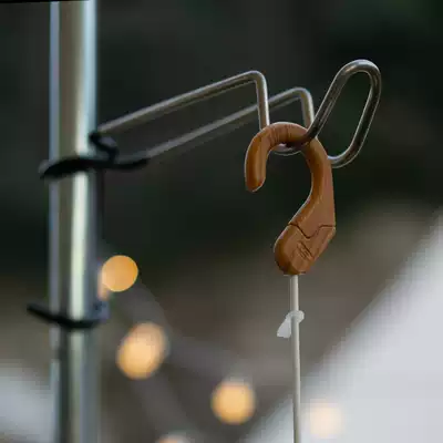 Tent adhesive hook camping kerosene lamp canopy pole non-slip clip outdoor portable light stand water Cup bracket stainless steel adhesive hook