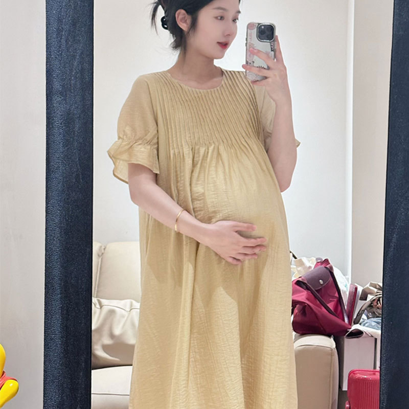 Maternity Wear for Pregnant Women, Summer Style 2026 New Maternity Dress, Summer Dress, Fashionable Tencel Skirt, Summer Fairy Dress