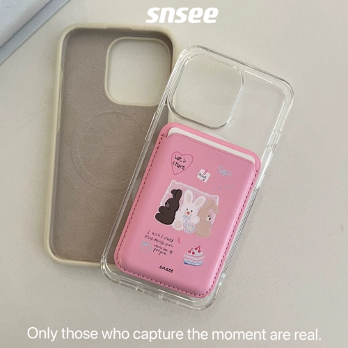 Держатель для карт Snsee magSafe Rabbit подходит для магнитного кожаного держателя для карт Apple iphone14promax