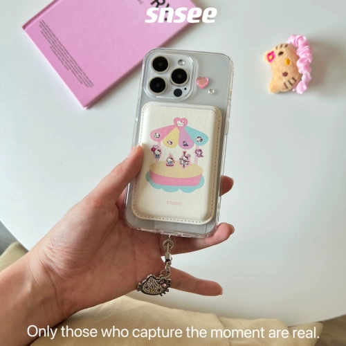 Snsee magSafe держатель для карт подходит для магнитного кожаного держателя для карт Apple iphone14promax