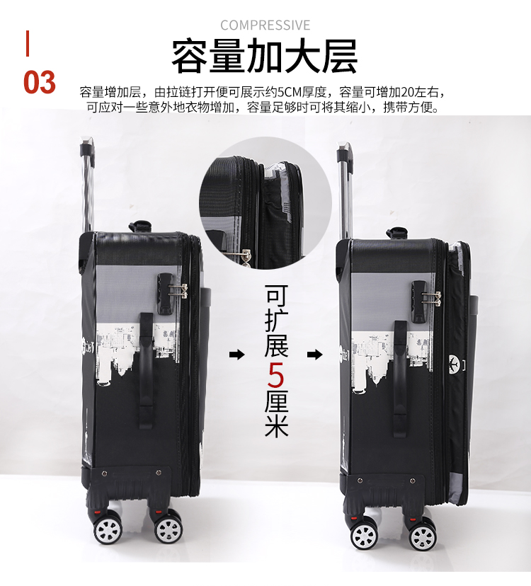 Xe đẩy phổ quát bánh xe vải Oxford vali mật khẩu hộp mềm pila hộp nam và nữ 26 inch sinh viên 24 vali vali du lịch