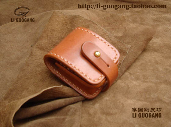 Genuine leather pure cowhide zippo lighter leather case accessories ZP lighter leather case (Li Guogang Pifang)