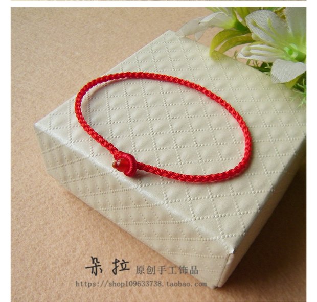 Sự ra đời của năm tay đỏ dây thừng chân dây an lành tốt lành vòng tay vòng chân ác ác chuyển Dora đồ trang sức thủ công - Vòng chân lắc chân chuông
