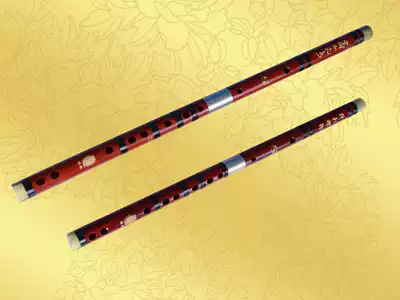 Lingyun brand famous teacher makes small leaf red sandalwood flute, gift box, mahogany flute, horizontal flute, bamboo flute 