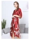 Rượu vang đỏ cô dâu buổi sáng thắt nút đám cưới cộng với áo ngủ dài nữ ngắn tay mùa hè nhóm phù dâu mô phỏng áo choàng lụa áo choàng ngủ