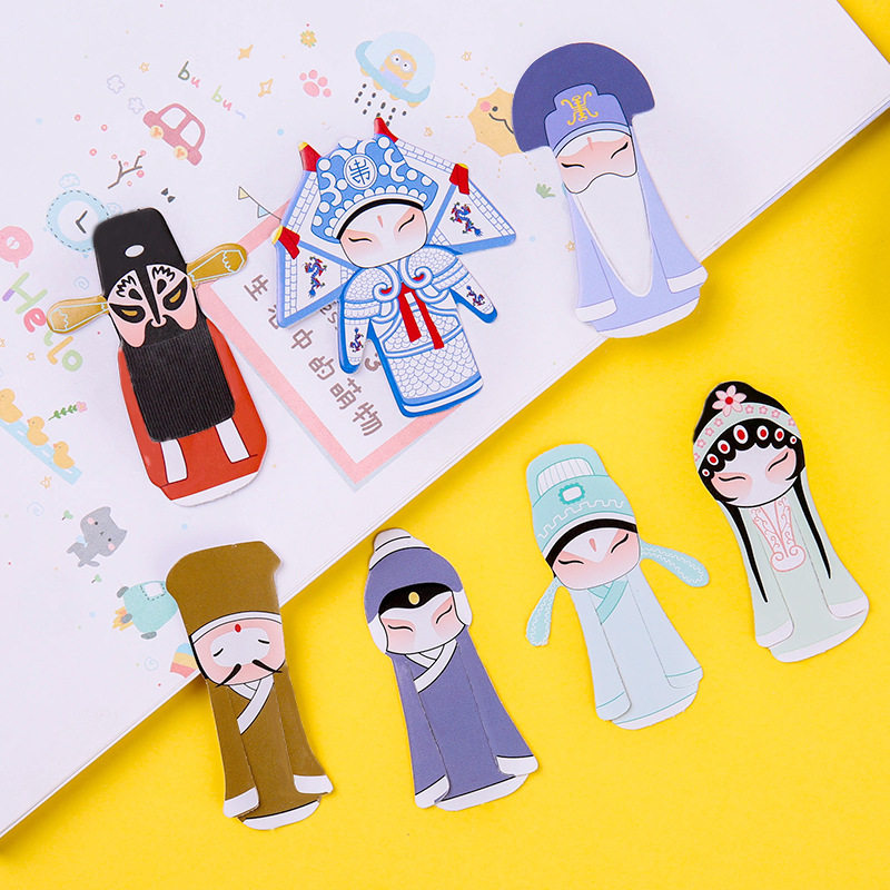Ancient style bookmarks 50 packs national style Peking opera drama classical literature and art facial makeup set wind students cute bookmarks