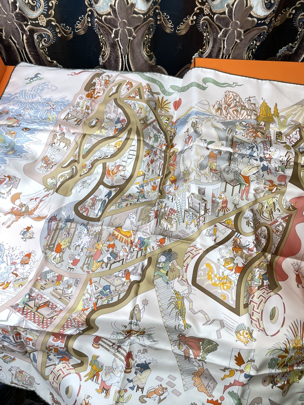 In-Stock Hermes Silk Scarf 90X90 Equestrian Academy In-Stock Hermes Silk Scarf 90X90 Equestrian Academy