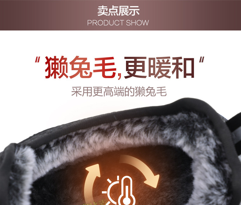 Утепленная обувь 老北京棉鞋男加绒加厚老人鞋保暖防滑一脚蹬中老年人爸爸鞋子冬季 Taihe source