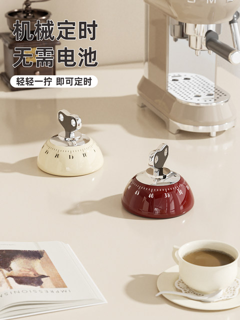 Magnetic timer kitchen mechanical reminder cooking timer home cooking baking countdown learning dedicated