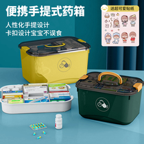 Multi-layer small medicine box household health care drug storage box home large capacity portable first aid kit medical box