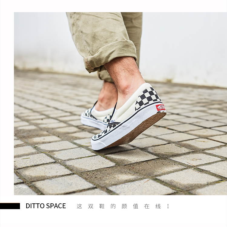 Vans vanes một bàn đạp đôi màu đen và trắng cổ điển đôi giày đế bệt nam và nữ giày vải VN-0EYEBWW giầy thể thao